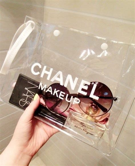 chanel transparent makeup bag|Chanel gift with purchase bag.